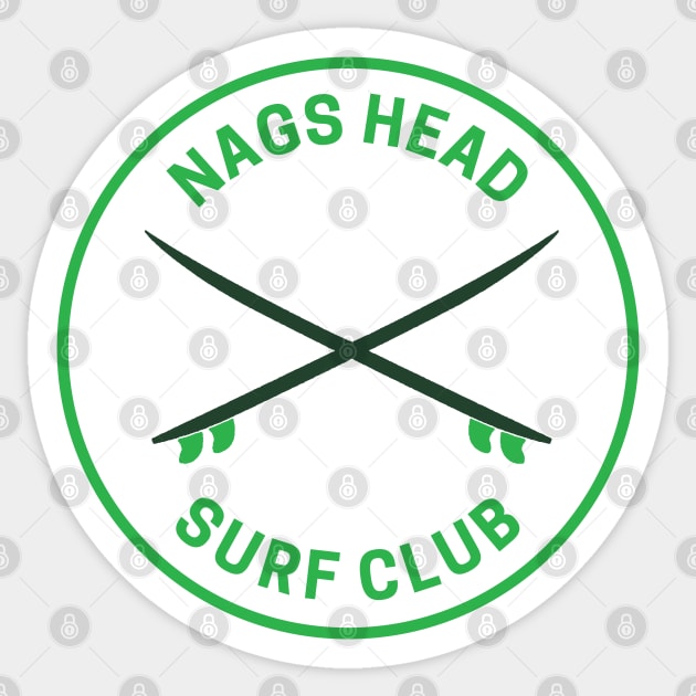 Vintage Nags Head North Carolina Surf Club Sticker by fearcity